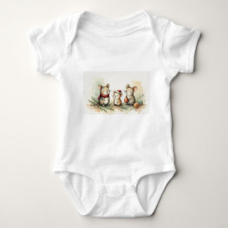 Baby-Body: Drei süße Mäuse Baby Strampler