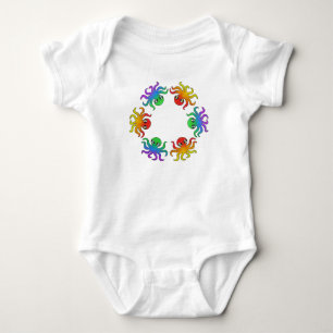 Baby-Body - Farbverlauf Krake (weiß) Baby Strampler