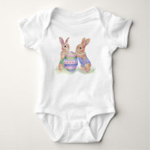 Baby-Body mit Osterhasen-Eiern