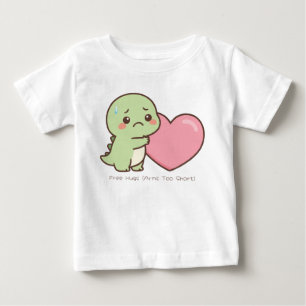Baby-Body - Süßer trauriger Dinosaurier mit kurzen Baby T-shirt