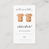 Baby Bodyssuits Er schreibt Ratschläge Geschlechts Begleitkarte (Vorderseite)