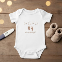 Baby Bodysuit - Birth Announcement PAPA is coming