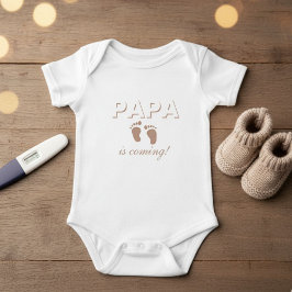 Baby Bodysuit - Birth Announcement PAPA is coming Strampler