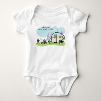 BABY BODYSUIT CAMPING CAMPER FAMILY MATCHING BABY STRAMPLER
