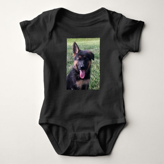 Baby Bodysuit, Custom Niedlich Dog Foto Hazel Baby Strampler (Vorderseite)