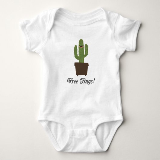 Baby-Bodysuit der Kaktus-freier Umarmungs-| Baby Strampler (Vorderseite)