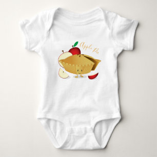 Baby-Bodysuit des Apfelkuchen-Charakter- Baby Strampler