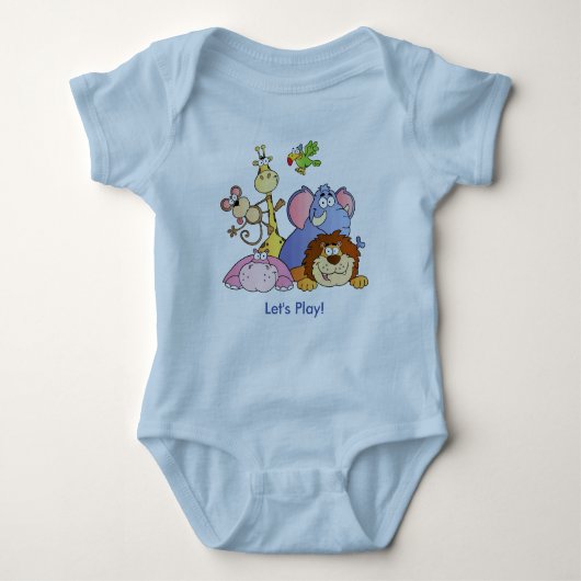Baby-Bodysuit--Dschungel-Tiere Baby Strampler (Vorderseite)