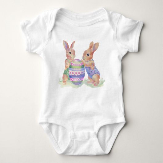 Baby Bodysuit Egg Bunnies Baby Strampler (Vorderseite)