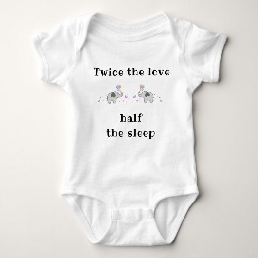 Baby Bodysuit for Twins, Onepiece w niedlich Sloga Baby Strampler (Vorderseite)