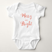 Baby Bodysuit Frohe und helle Weihnachten Baby Strampler (Vorderseite)
