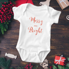 Baby Bodysuit Frohe und helle Weihnachten Baby Strampler