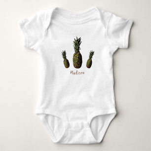 Baby-Bodysuit für Ananas - Fakultative Personalisi Baby Strampler