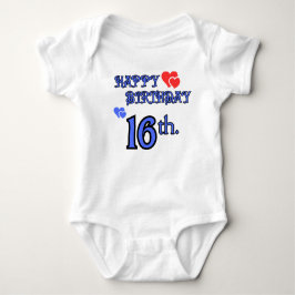 Baby Bodysuit Geburtstag 16 Baby Strampler