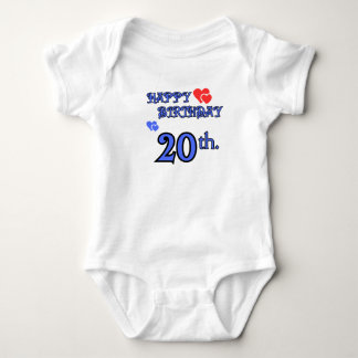 Baby Bodysuit Geburtstag 20 Strampler