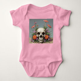 Baby Bodysuit - Girl - Rebirth Skull & Mushrooms Baby Strampler