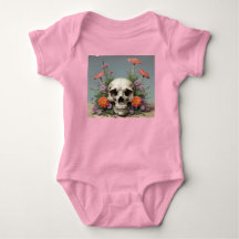 Baby Bodysuit - Girl - Rebirth Skull & Mushrooms