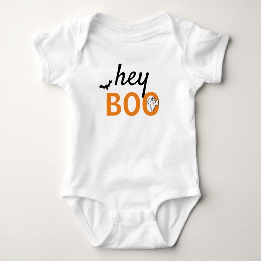 Baby Bodysuit - hey BOO Geist / Fleet Baby Strampler (Vorderseite)