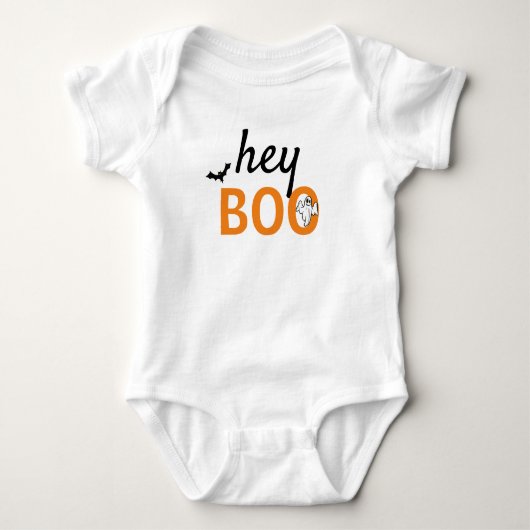 Baby Bodysuit - hey BOO Geist / Fleet Strampler (Vorderseite)