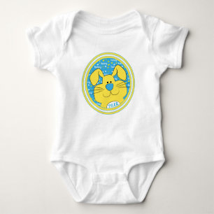 Baby Bodysuit Honey Bunny Blue Yellow Baby Strampler