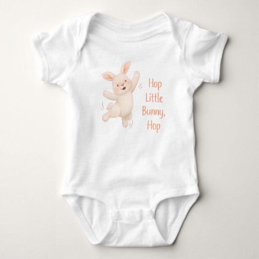 Baby Bodysuit – Hop Little Bunny, Hop Baby Strampler (Vorderseite)
