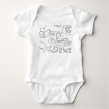 BABY BODYSUIT JAPANESE CLOUD PATTERN INDIVIDUELLE