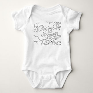 BABY BODYSUIT JAPANESE CLOUD PATTERN INDIVIDUELLE STRAMPLER