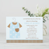 Baby Bodysuit Kinderdusche Einladung (Stehend Vorderseite)