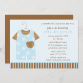 Baby Bodysuit Kinderdusche Einladung (Vorne/Hinten)