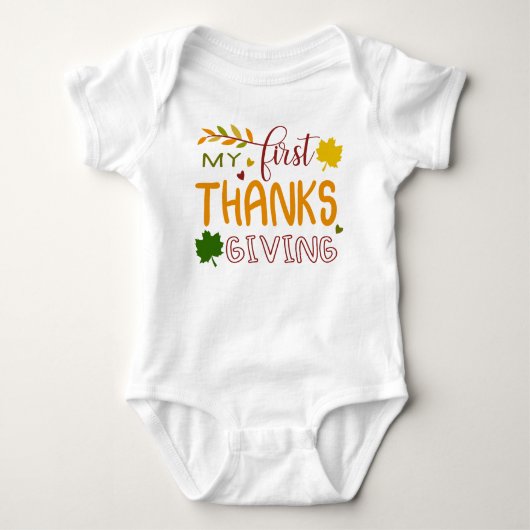 Baby Bodysuit Mein erster Erntedank Baby Strampler (Vorderseite)