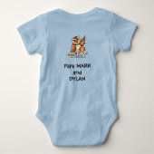 Baby Bodysuit : Mein Vater My Old Me (blau) Baby Strampler (Rückseite)