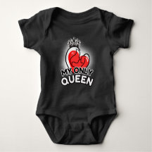 Baby Bodysuit : Meine einzige Königin (schwarz)