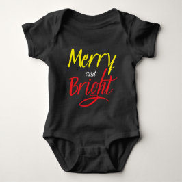 Baby Bodysuit : Merry and Bright (black) Baby Strampler