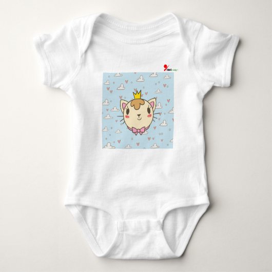 Baby Bodysuit mit Niedlichem Chat Design Baby Strampler (Vorderseite)