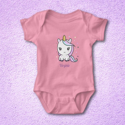 Baby Bodysuit mit Niedlichem Einhorn Baby Strampler
