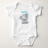 Baby Bodysuit mit Niedlichem Elephant Baby Strampler (Vorderseite)