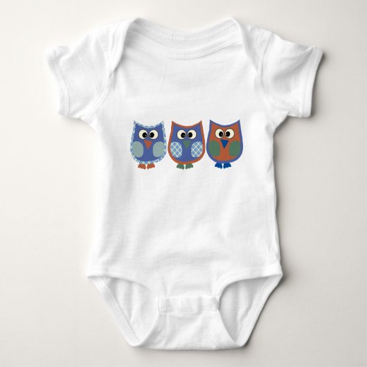 Baby Bodysuit mit Niedlichem Owls Design Baby Strampler (Vorderseite)