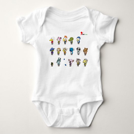 Baby Bodysuit mit Süße Figur Design - Adorabl Baby Strampler (Vorderseite)