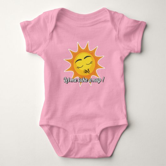Baby Bodysuit : Nehmen Sie ein Nickerchen (pink) Baby Strampler (Vorderseite)