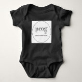Baby bodysuit "pcog" acronym; heart, NO scripture Baby Strampler (Vorderseite)
