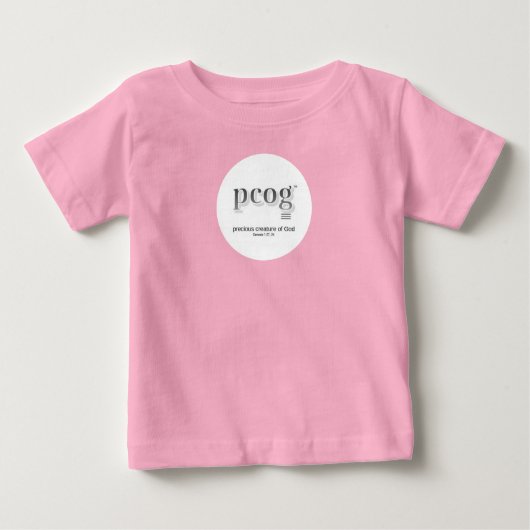 Baby bodysuit "pcog" round w/ scripture & heart baby t-shirt (Vorderseite)