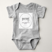 Baby bodysuit "PCOG" with scripture & heart Baby Strampler (Vorderseite)