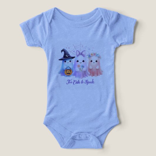 Baby Bodysuit Too Cute to Spook (Design Vorderseite)