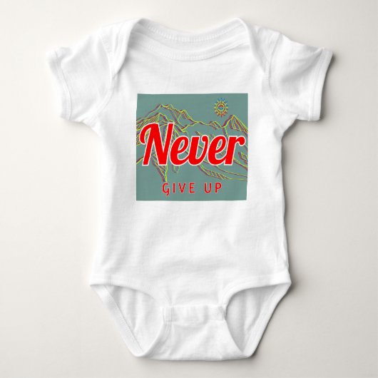 Baby Bodysuit - Unisex - Nie aufgeben Baby Strampler (Vorderseite)