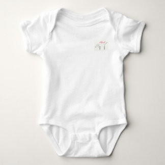 Baby bodysuit with little dog design strampler