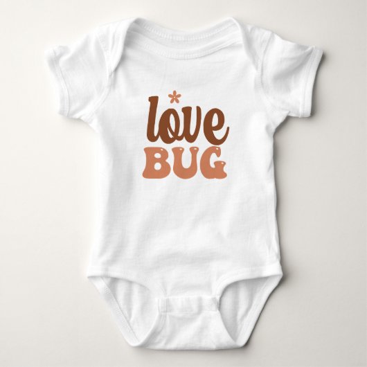 Baby Boho Liebe Bug Strampler (Vorderseite)
