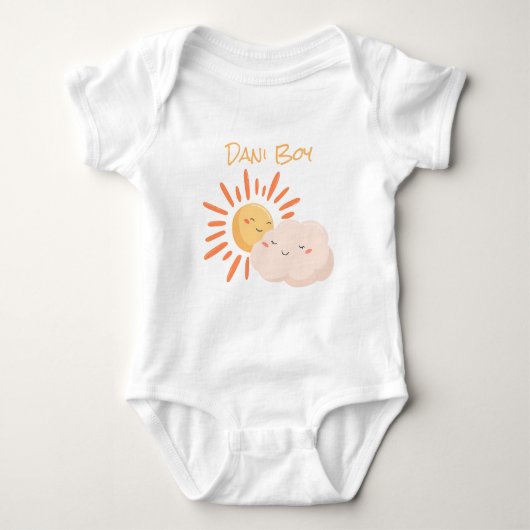 Baby Boho Niedlich Cloudy Sunshiney Strampler (Vorderseite)