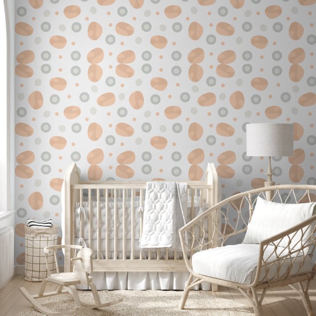 Baby Boho Seamless Dots Pattern Tapete (Kinder)