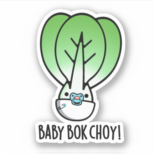 Baby Bok Choy Funny Veggie Pun Aufkleber (Vorderseite)