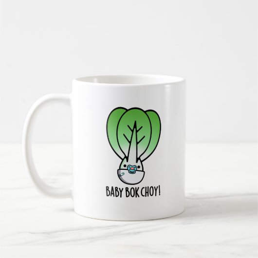 Baby Bok Choy Funny Veggie Pun Kaffeetasse (Links)